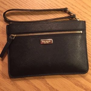 Tinie Laurel Way Black Saffiano Wristlet